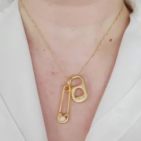 Safety Pin Soda Necklace