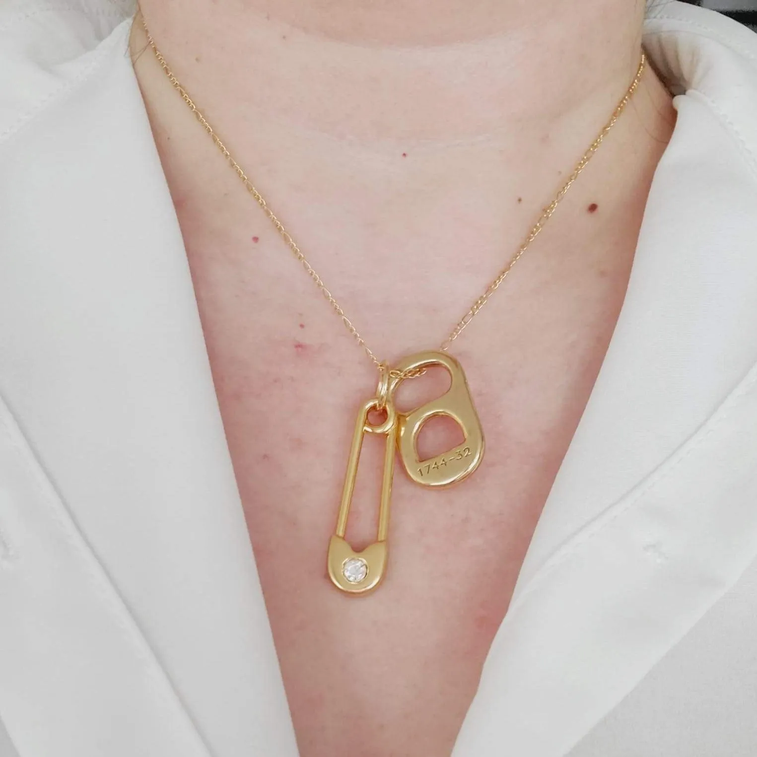 Safety Pin Soda Necklace