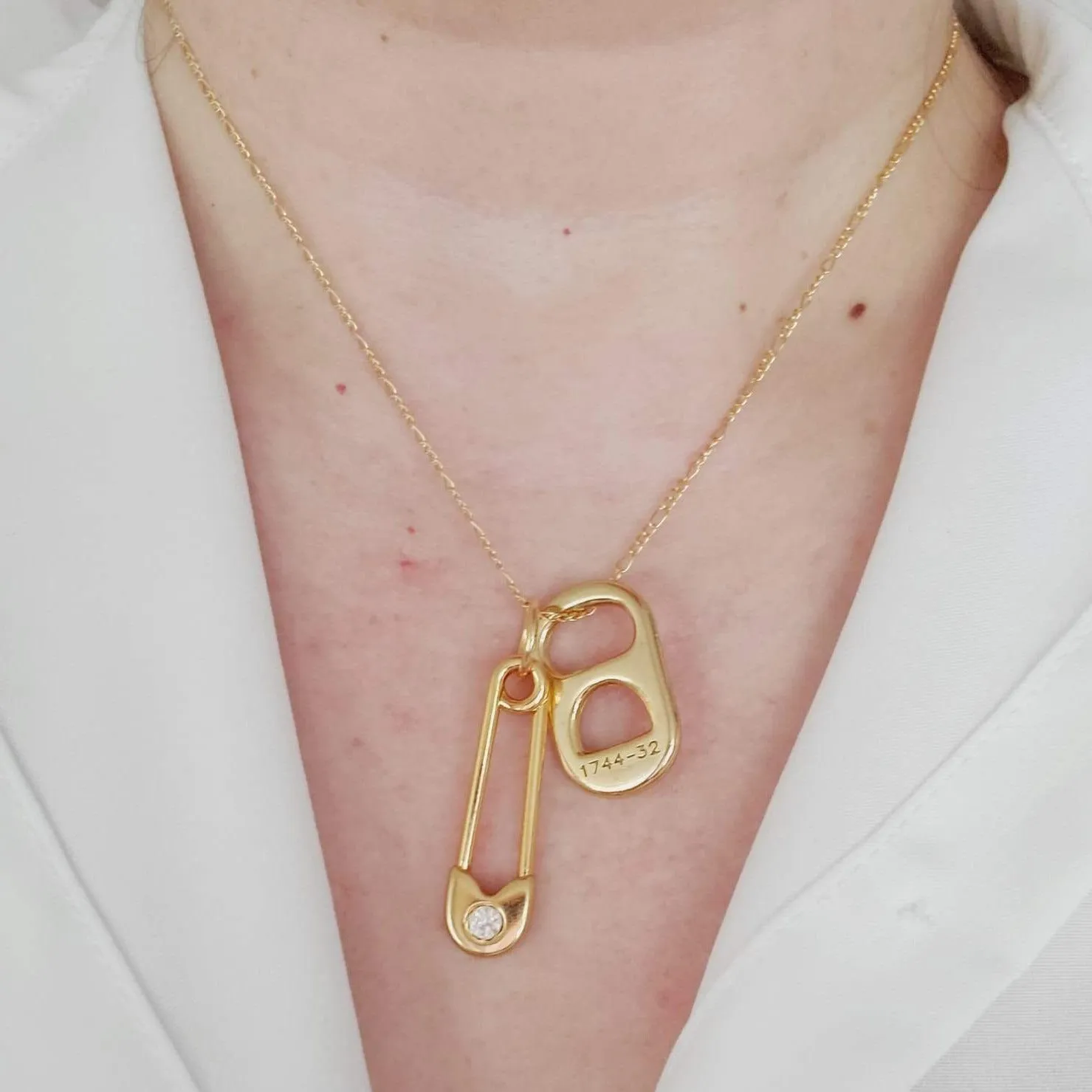 Safety Pin Soda Necklace