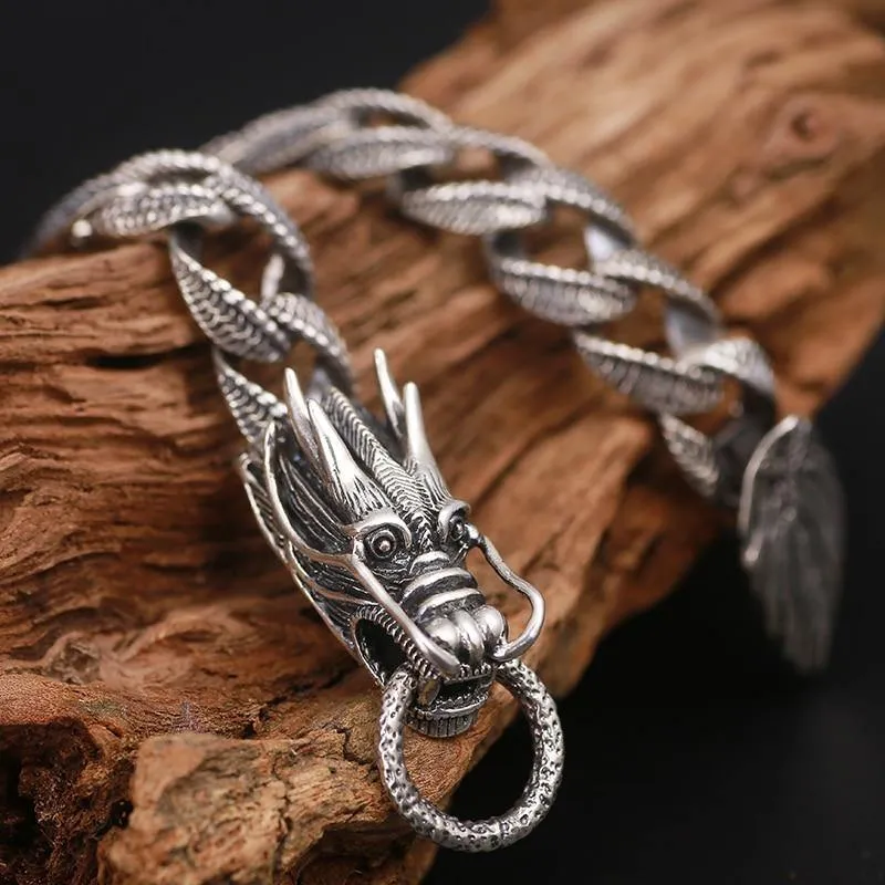 Sea Dragon Sterling Silver Bracelet