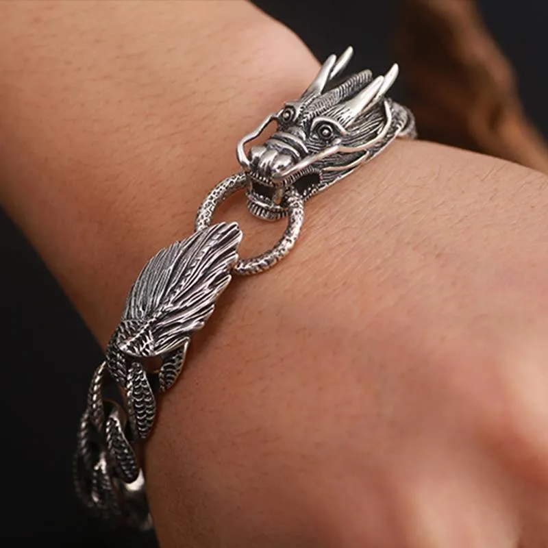 Sea Dragon Sterling Silver Bracelet