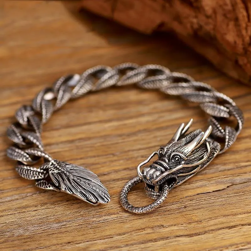 Sea Dragon Sterling Silver Bracelet