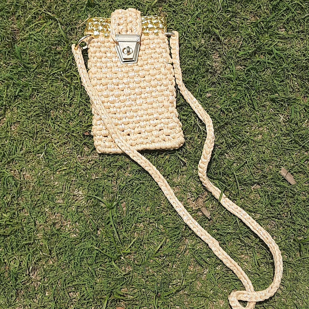 Shiroli Handmade Metallic Mobile Phone Bag