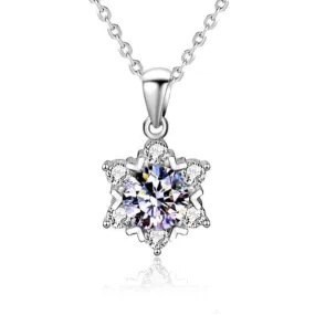 Simple Charms Diamond Necklace - 925 Sterling Silver