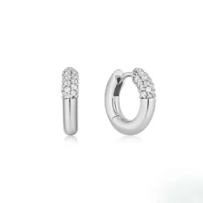 Simple Cubic Zircon Small Huggie Hoop Earrings