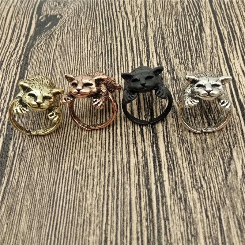 Sleeping Kitten Adjustable Ring