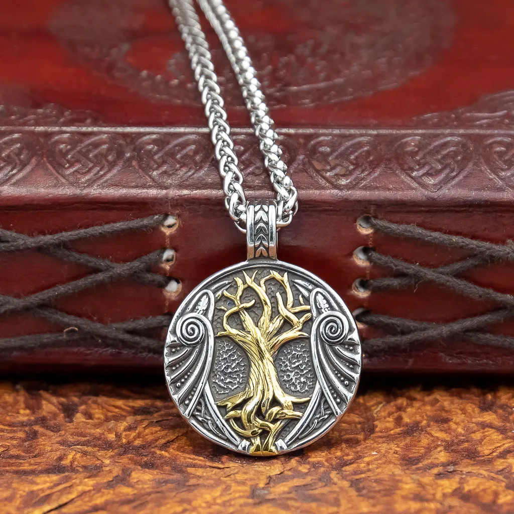 Stainless Steel Ravens & Yggdrasil (Tree of Life)