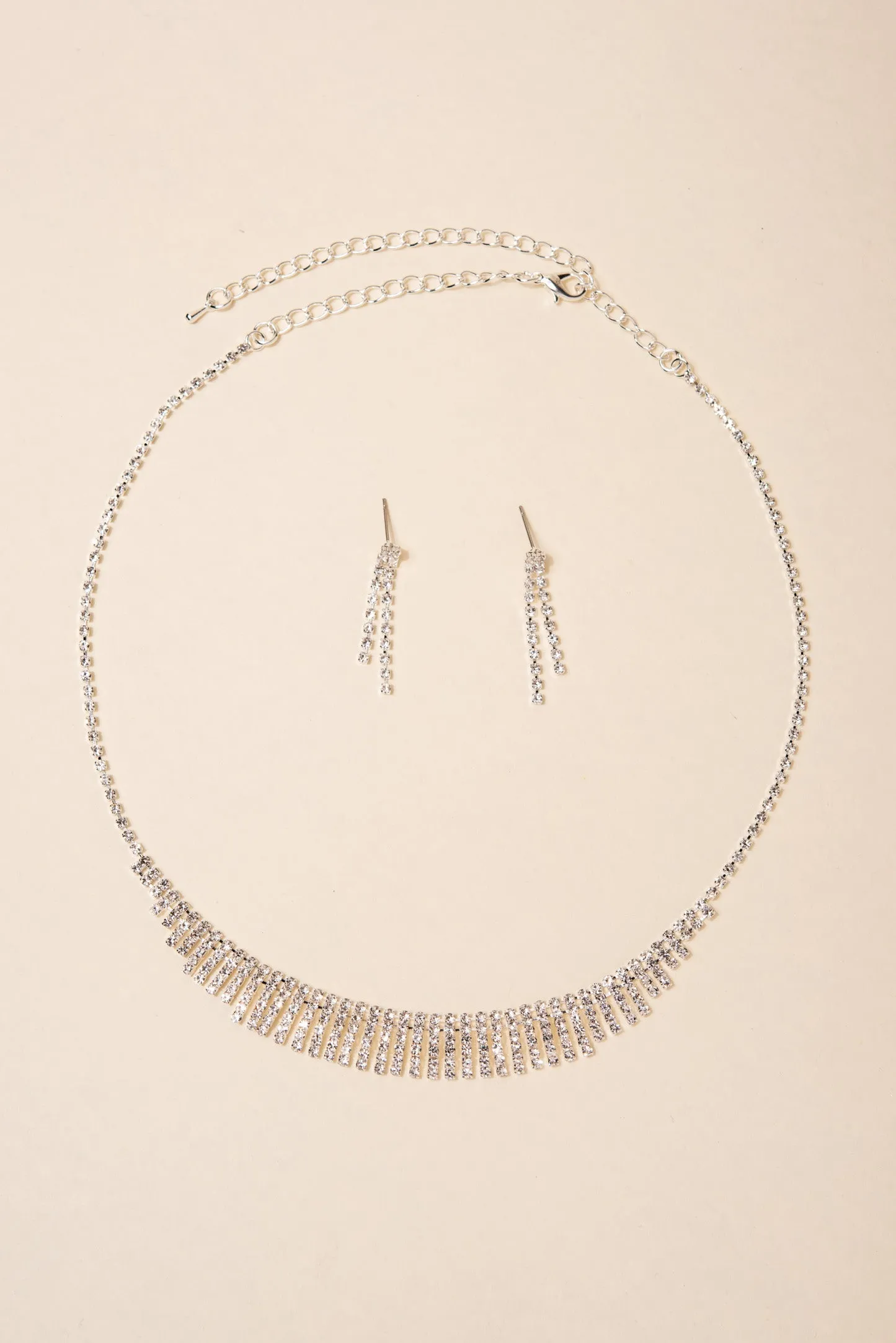 Starburst Fringe Necklace & Earrings Set