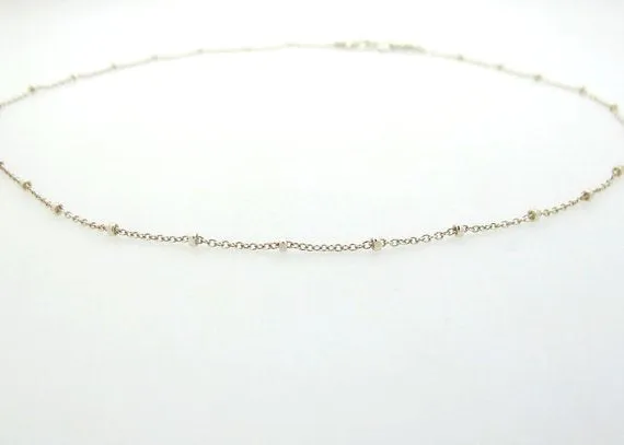 Sterling Silver Beaded Choker