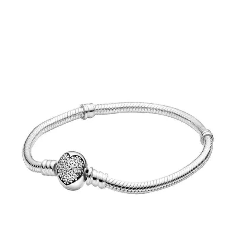 Sterling Silver Shiny Women Bracelets