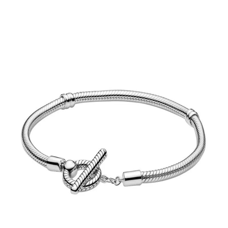 Sterling Silver Shiny Women Bracelets