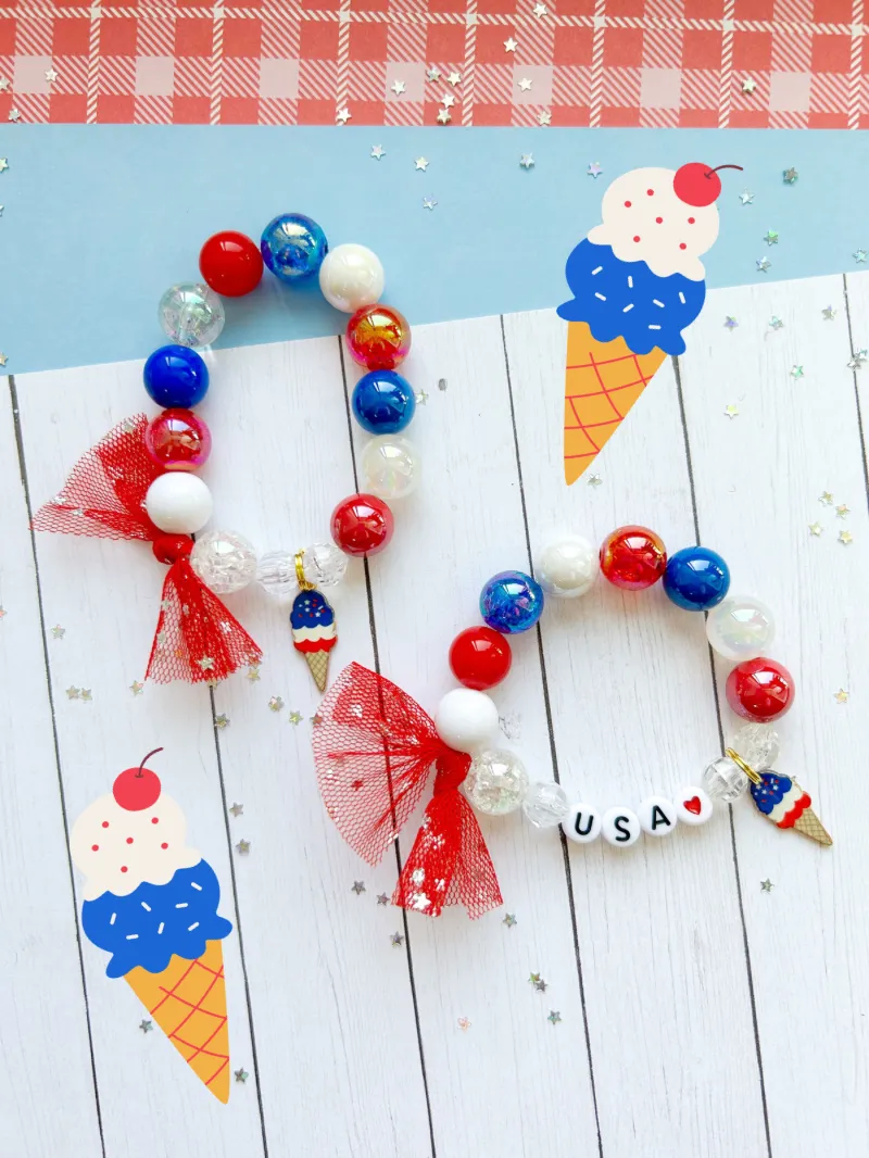 Summer Ice Cream Charm Bracelet - Customizable