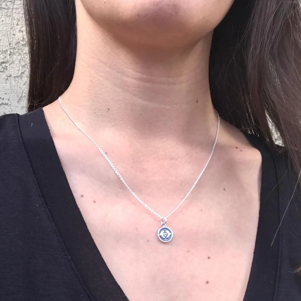 Third Eye Chakra Sterling Silver Chain Necklace