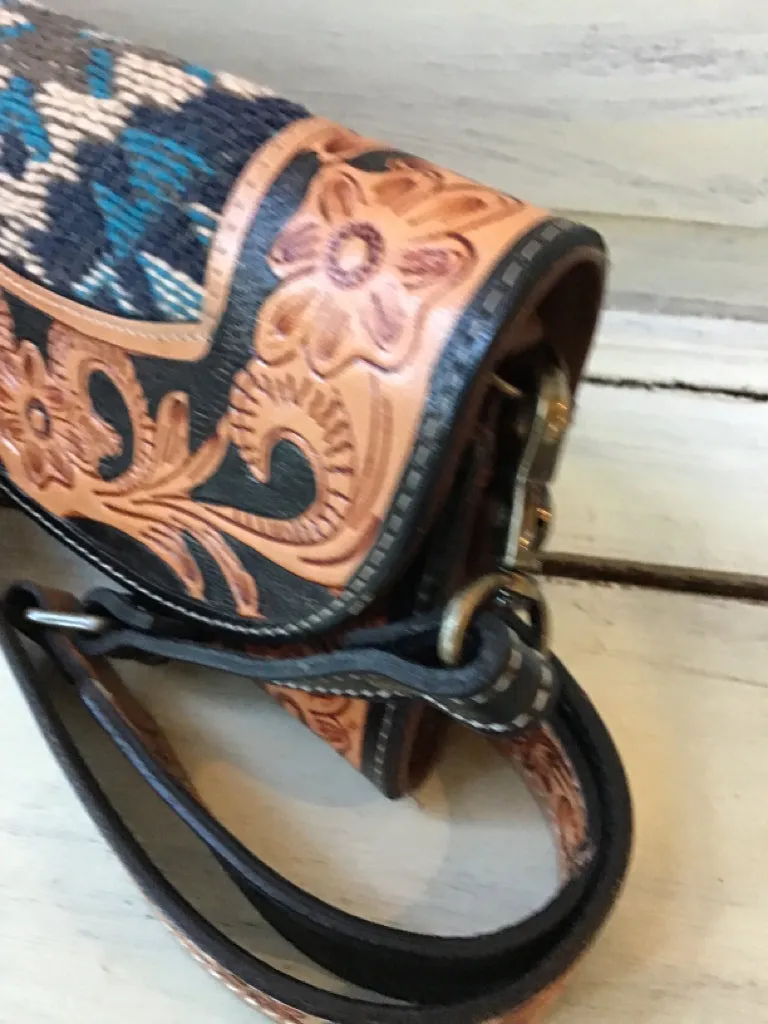 Tooled Crossbody Wallet