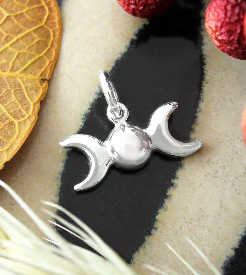 Triple Moon Symbol Charm