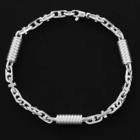 Unique Chain Bracelet 6mm Wide Silver Monte Carlo Link Trend Wristband