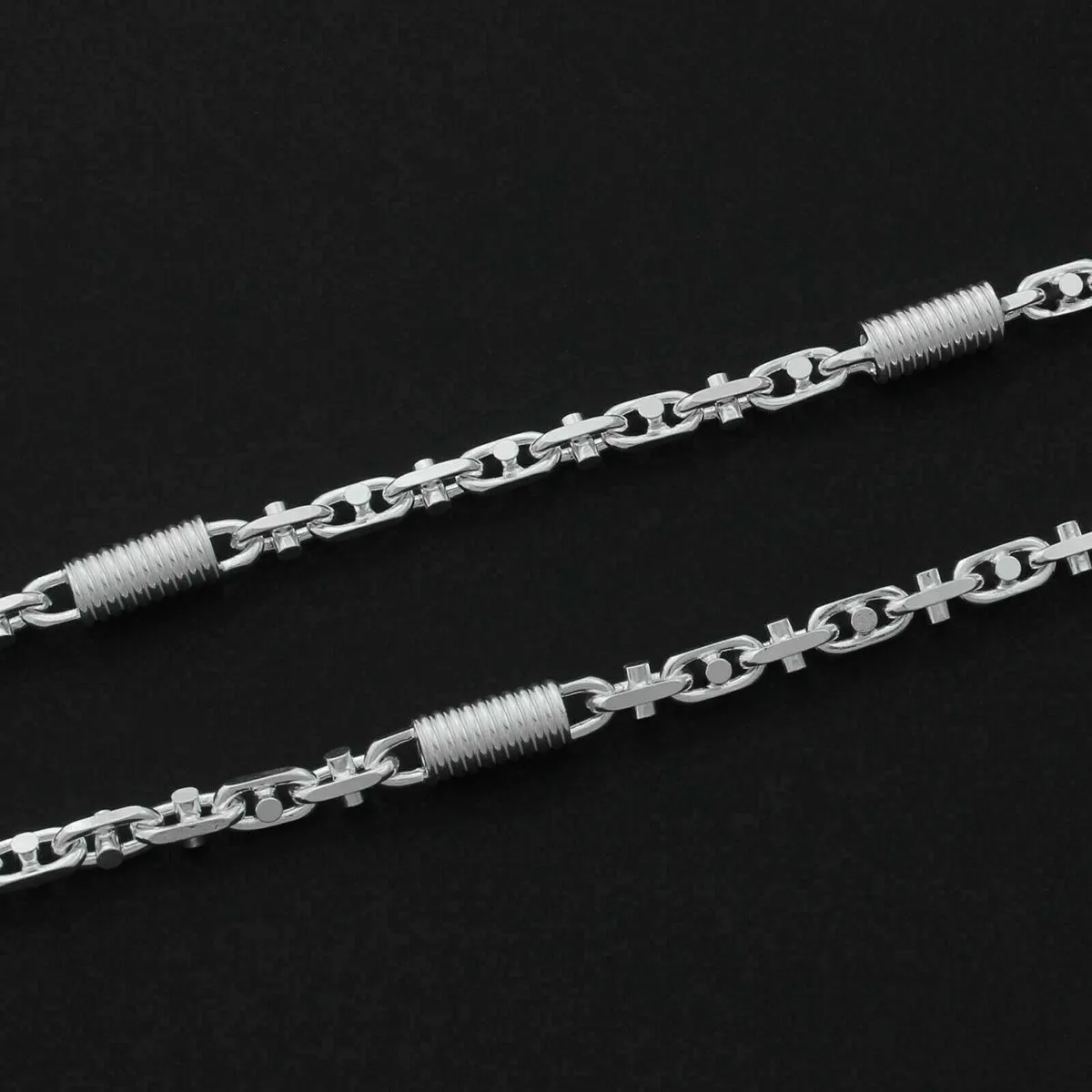 Unique Chain Bracelet 6mm Wide Silver Monte Carlo Link Trend Wristband