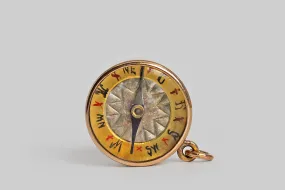 Victorian Compass Fob with Anchor