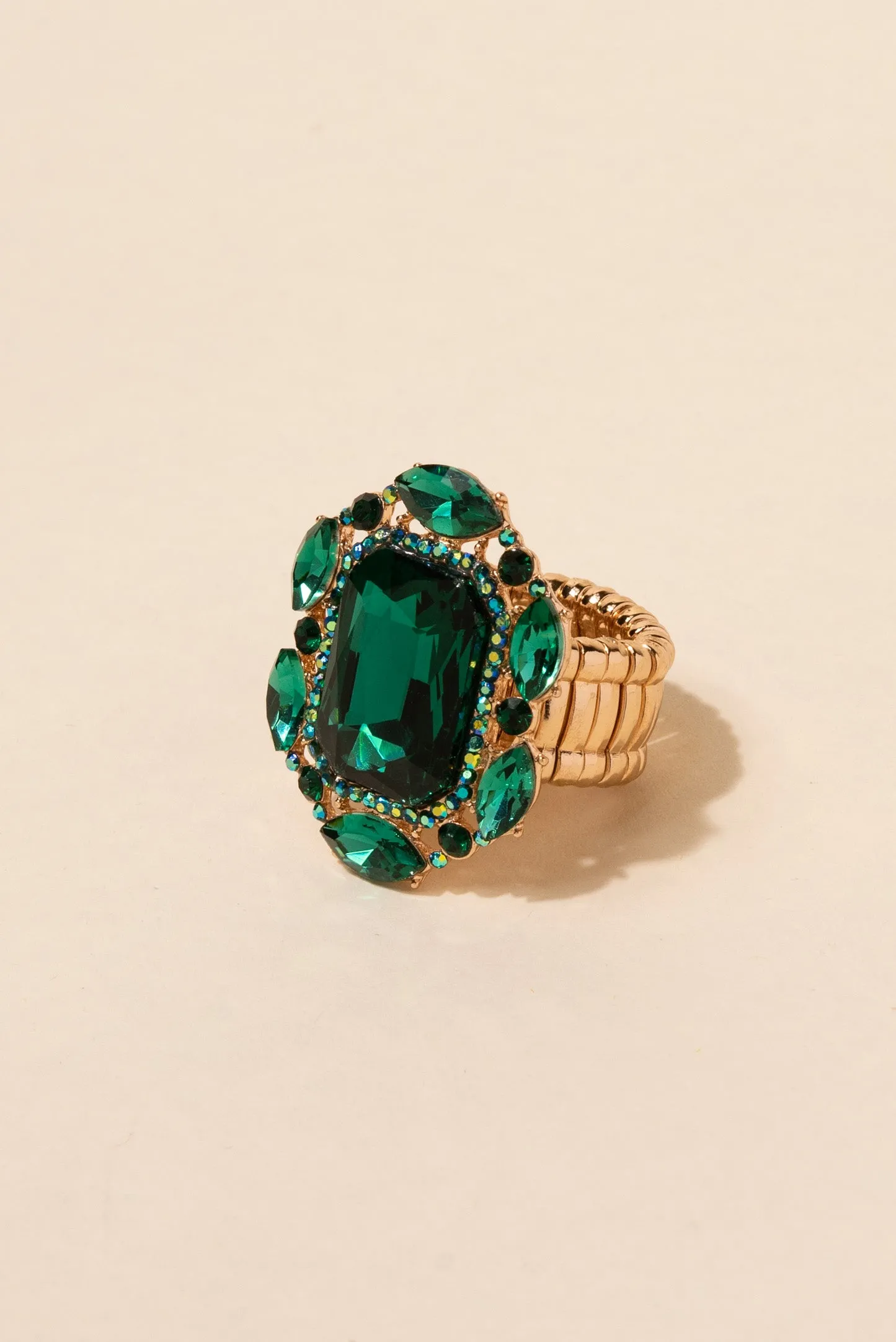 Victorian Square Rhinestone Ring