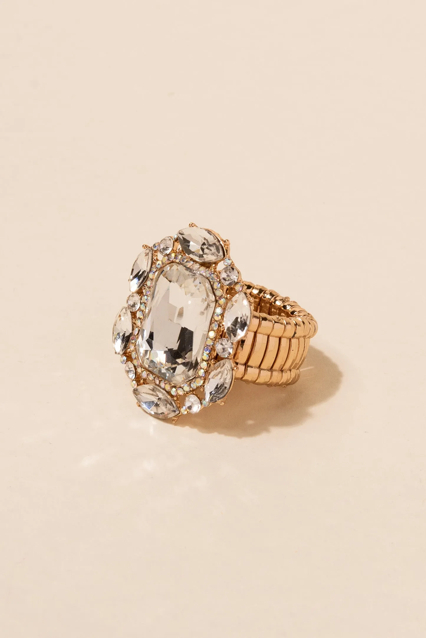 Victorian Square Rhinestone Ring