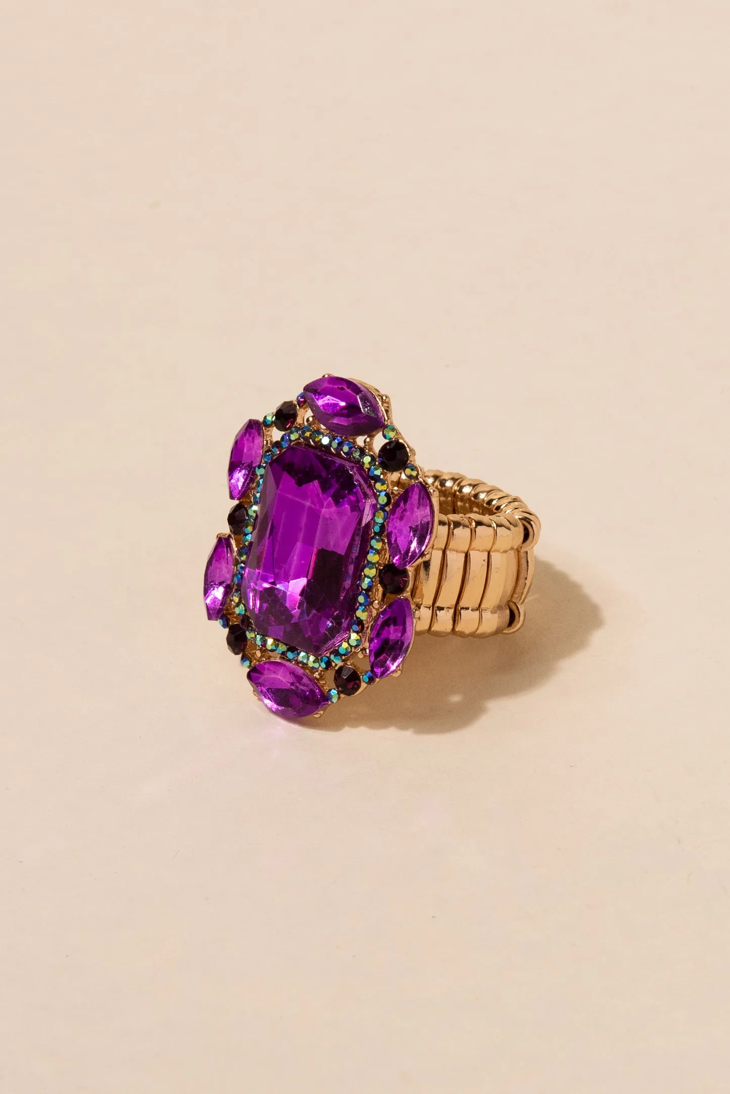 Victorian Square Rhinestone Ring