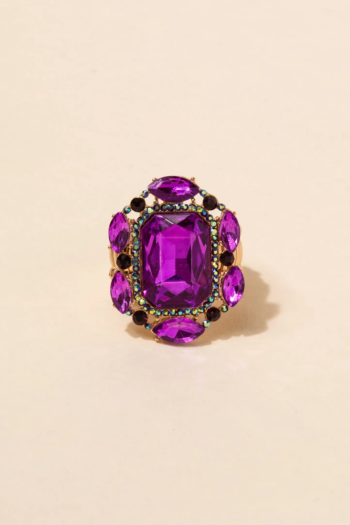 Victorian Square Rhinestone Ring