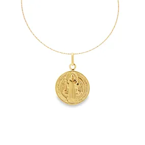 WD1172 14kt Gold Saint Benedict Pendant